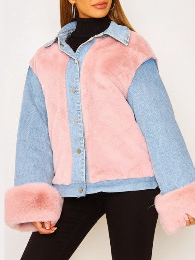 Soft Denim Jacket with Pleated Stitching for Fall and Winter 3