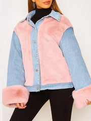 Soft Denim Jacket with Pleated Stitching for Fall and Winter 3