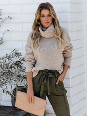 Womens Oversized Black Turtleneck Sweater - Soft Knit Comfort for Casual Wear 4