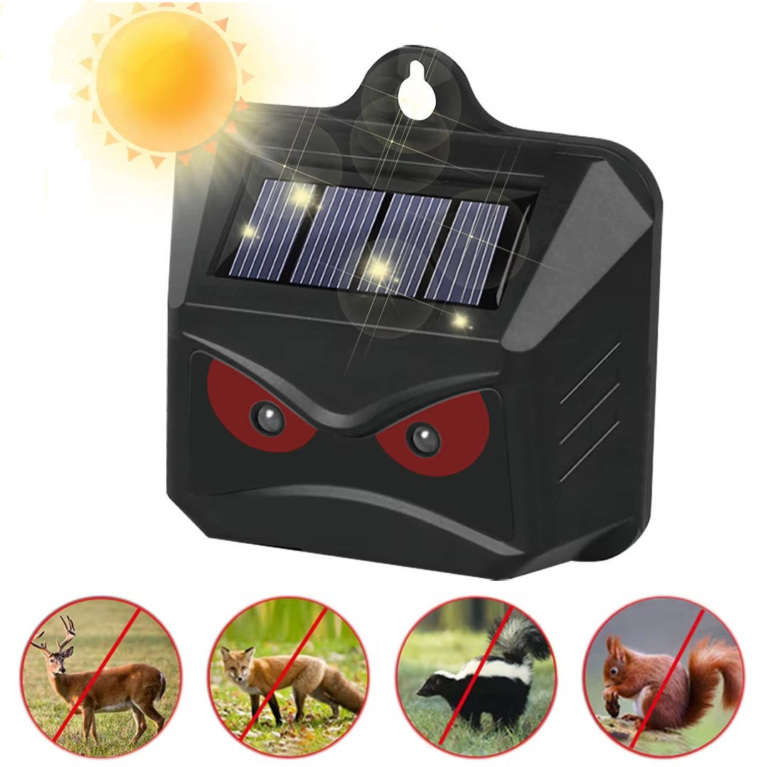 2 pcs solar powered ultrasonic animal repeller 0
