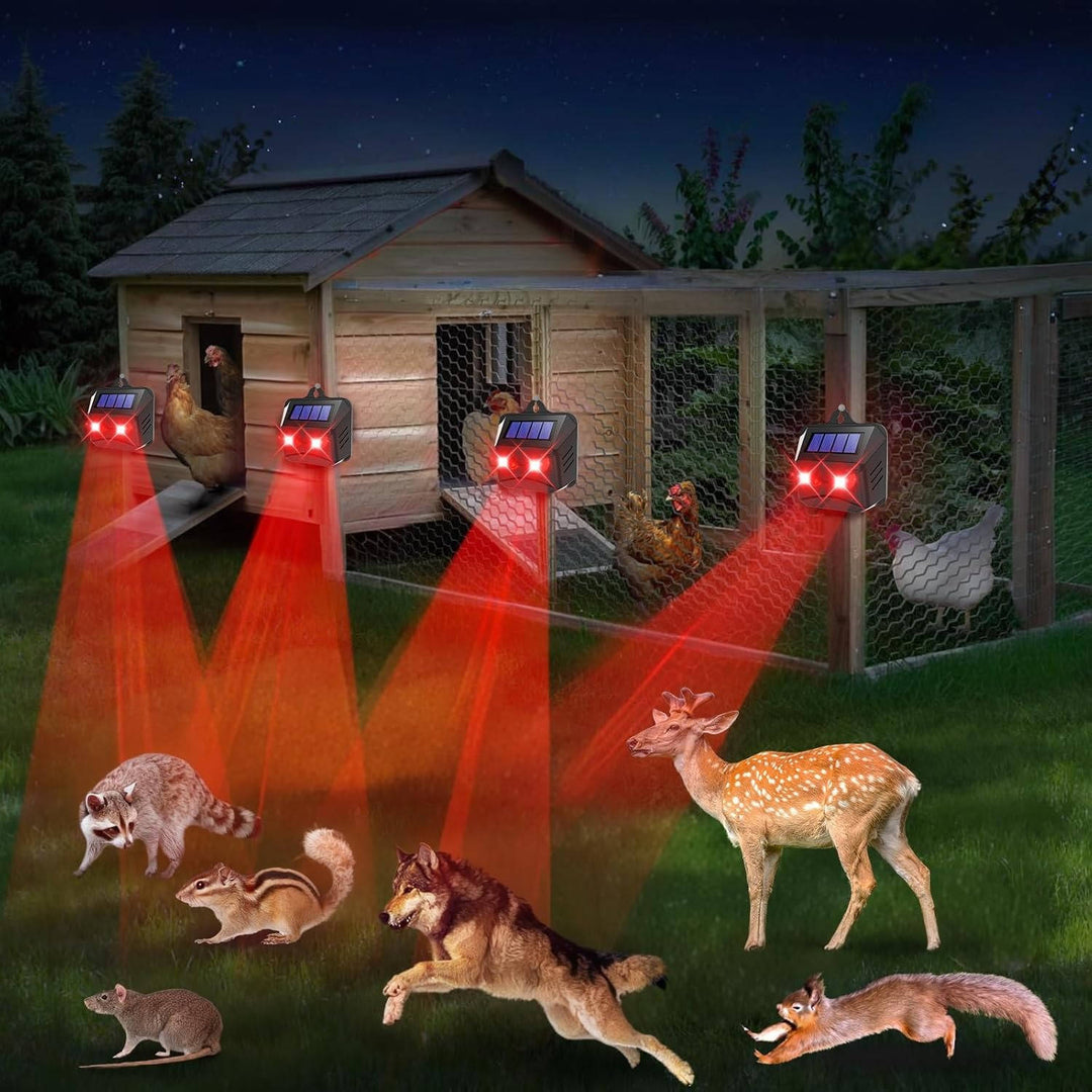 2 pcs solar powered ultrasonic animal repeller 1