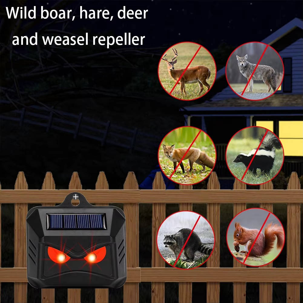 2 pcs solar powered ultrasonic animal repeller 2