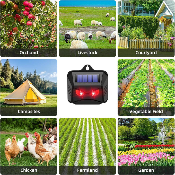 2 pcs solar powered ultrasonic animal repeller 7