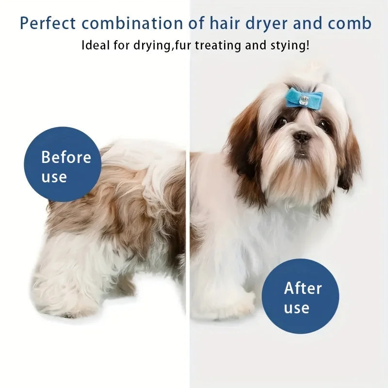 3-in-1 dog hair dryer and grooming brush 2