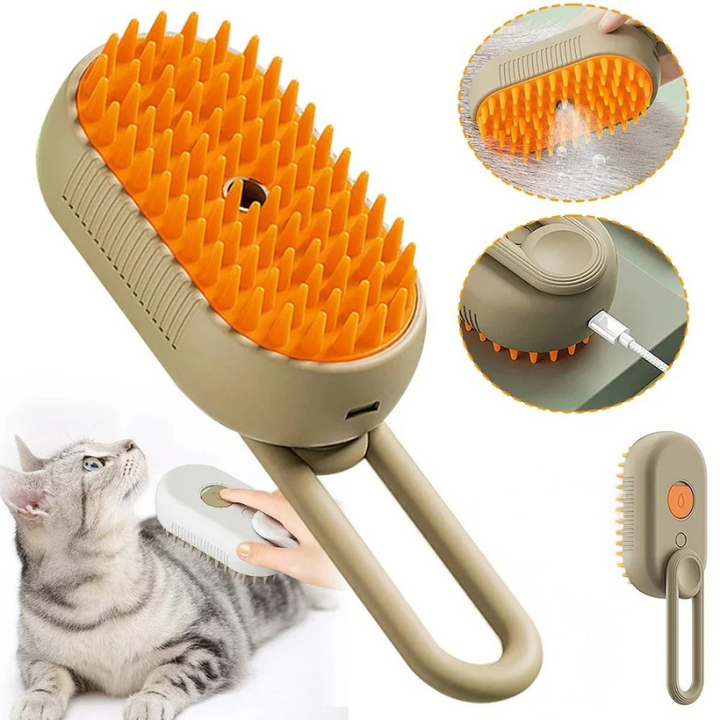 3-in-1 steam brush for pets 0