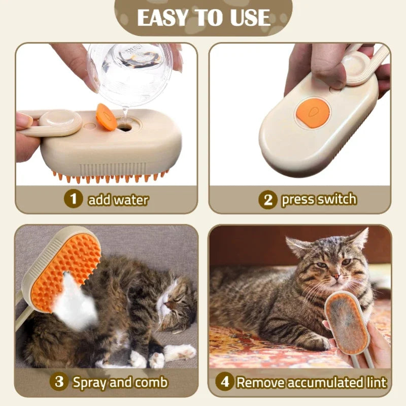 3-in-1 steam brush for pets 4