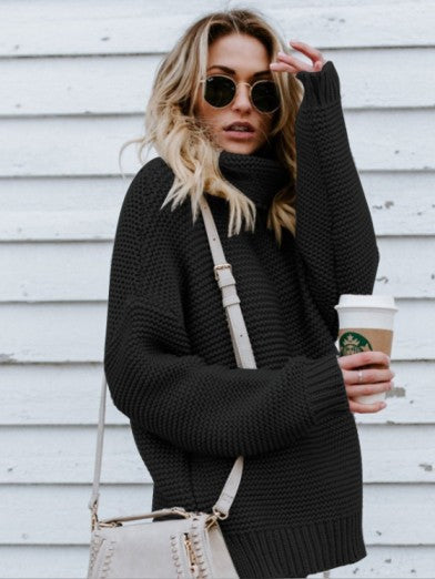 Womens Oversized Turtleneck Sweater in Soft Knit – Comfortable and Stylish for Winter 1