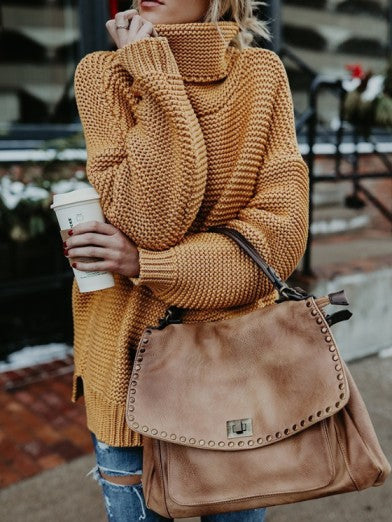 Womens Oversized Turtleneck Sweater in Soft Knit – Comfortable and Stylish for Winter 9