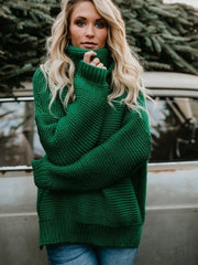 Womens Oversized Turtleneck Sweater in Soft Knit – Comfortable and Stylish for Winter 2