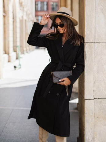 Patrycja | Long Trench Coat with Belt