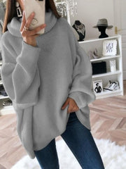 Women's Turtleneck Cable Sweater – Warm, Stylish Polyester Winter Knit – Sizes S-3XL 2
