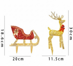 FestivePaws – Lighted Dog Sled Decoration with LED Christmas Lights