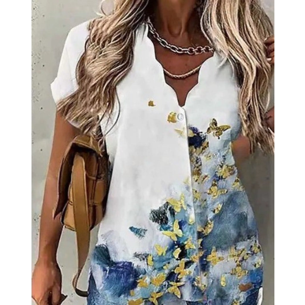 Floria | Blouse romantique avec un imprimé floral