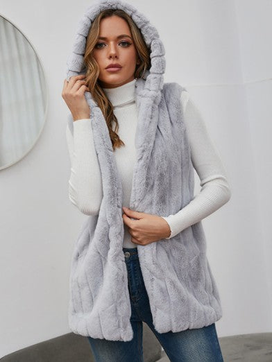 Womens Faux Fur Hooded Jacket - Style and Warmth for Winter 3