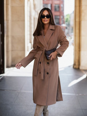 Patrycja | Long Trench Coat with Belt