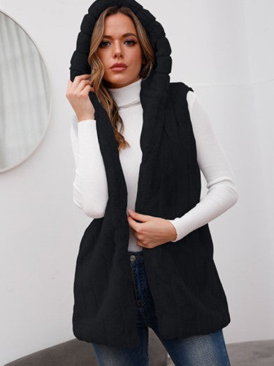 Womens Faux Fur Hooded Jacket - Style and Warmth for Winter 4