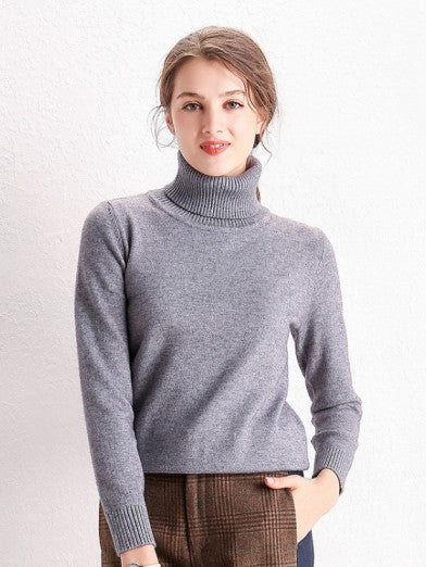 Womens Black Turtleneck Sweater – Cozy Basic Knit, Soft Wool and Viscose Blend, Perfect for Layering in Fall and Winter 5