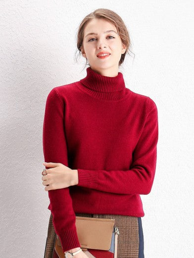 Womens Black Turtleneck Sweater – Cozy Basic Knit, Soft Wool and Viscose Blend, Perfect for Layering in Fall and Winter 4