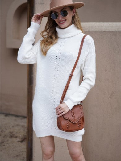 Womens Oversized Turtleneck Sweater - Casual Elegance 6