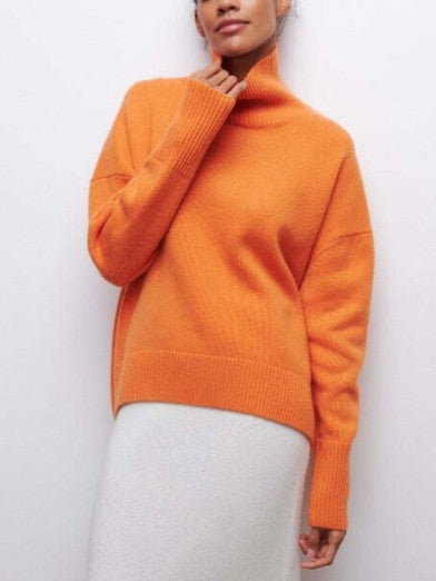 Womens Black Turtleneck Sweater Elegant Warm Comfortable 5