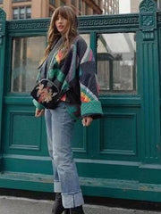 Vintage Floral Vest with Princess Sleeves for Winter 2