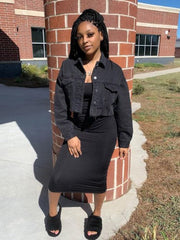 Womens Streetwear Denim Jacket - Casual Elegance 3