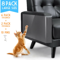 8 pcs. scratch protectors for furniture protectors against cats, scratch-proof sofa protectors 3