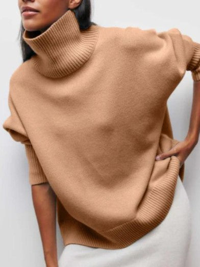 Womens Black Turtleneck Sweater Elegant Warm Comfortable 1