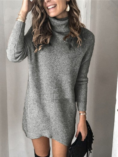 Womens Oversized Turtleneck Sweater - Casual Elegance 3