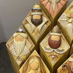 9pcs Heaven Nativity Tree Pillar Statues 3
