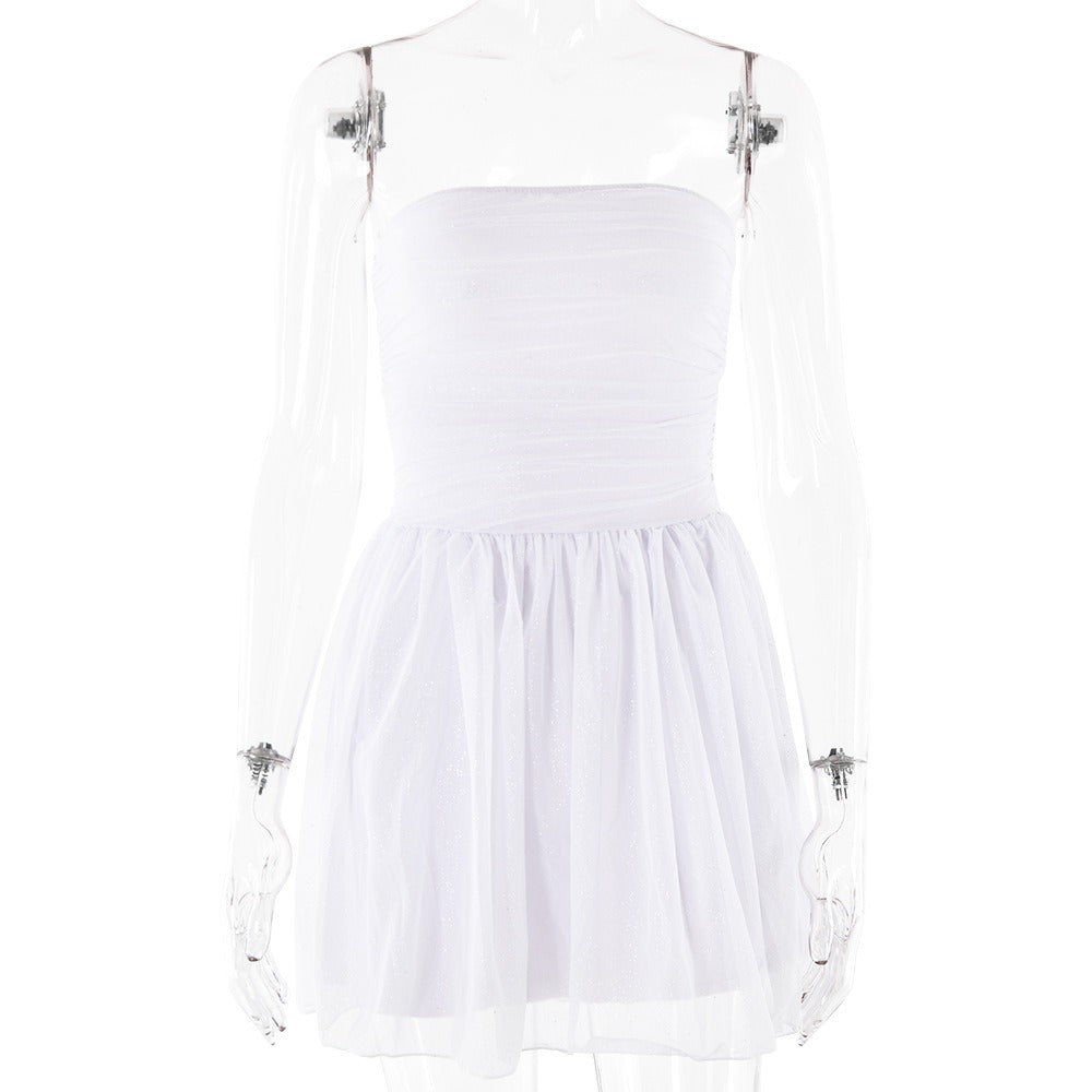 Niki | Strapless Mini Dress with Shine