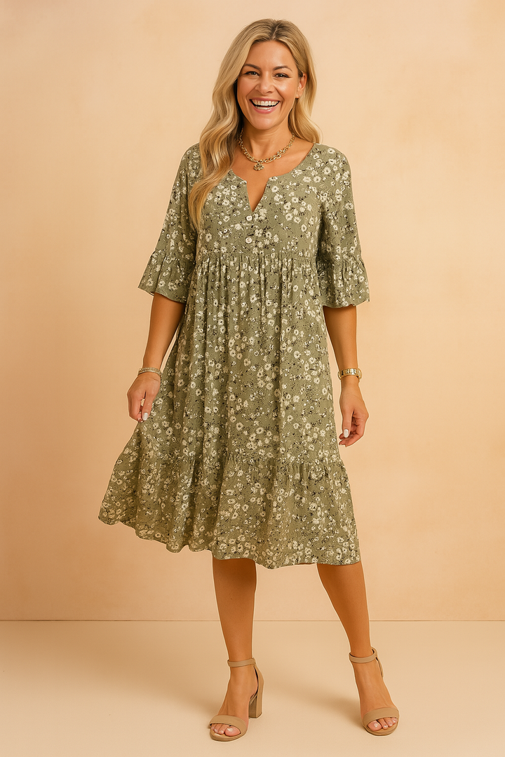 Agnieszka | Airy Dress with a Flared Bottom 0