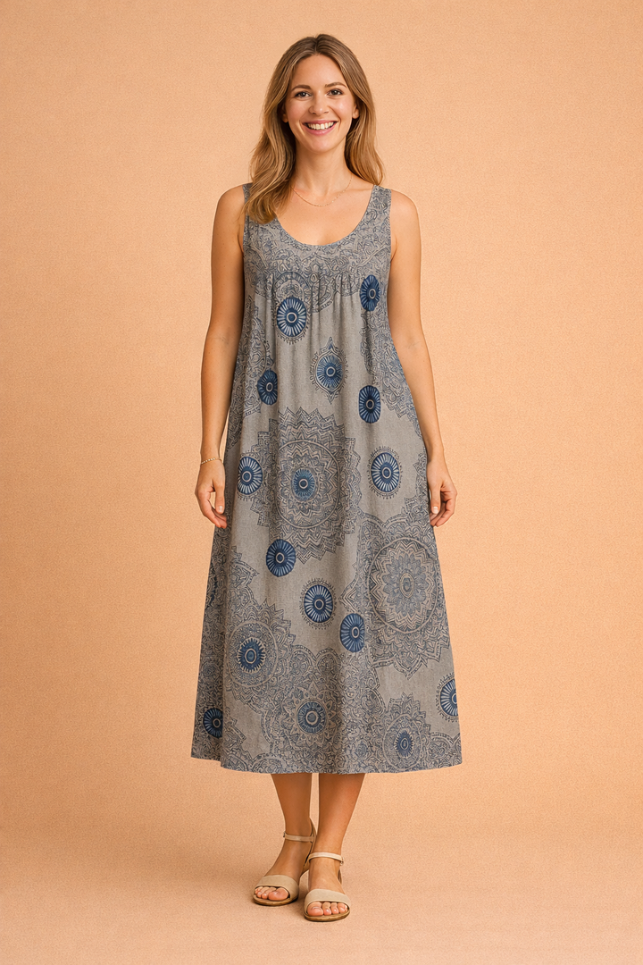Katarzyna | Airy Dress with Openwork Top