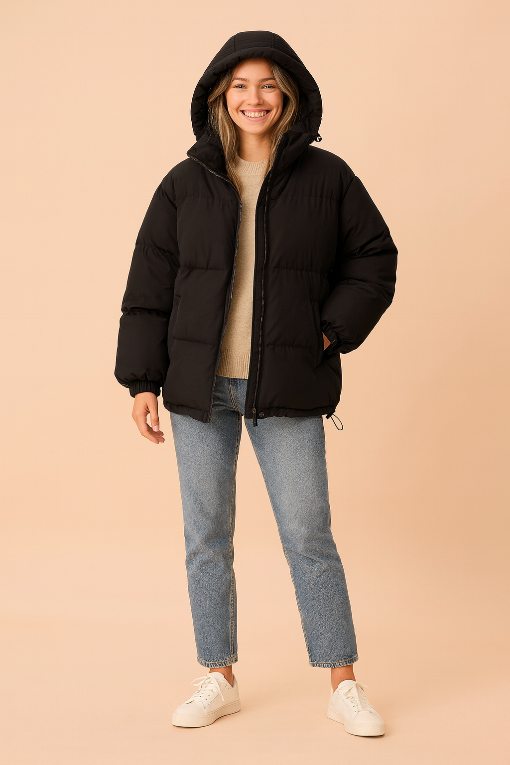 Alex | Unisex Short Winter Jacket with Hood 0