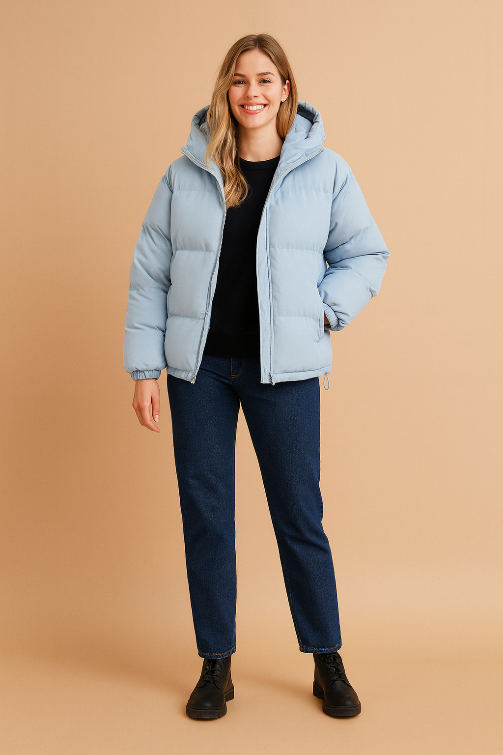 Alex | Unisex Short Winter Jacket with Hood 2