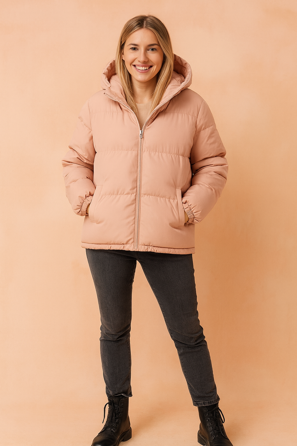 Alex | Unisex Short Winter Jacket with Hood 3