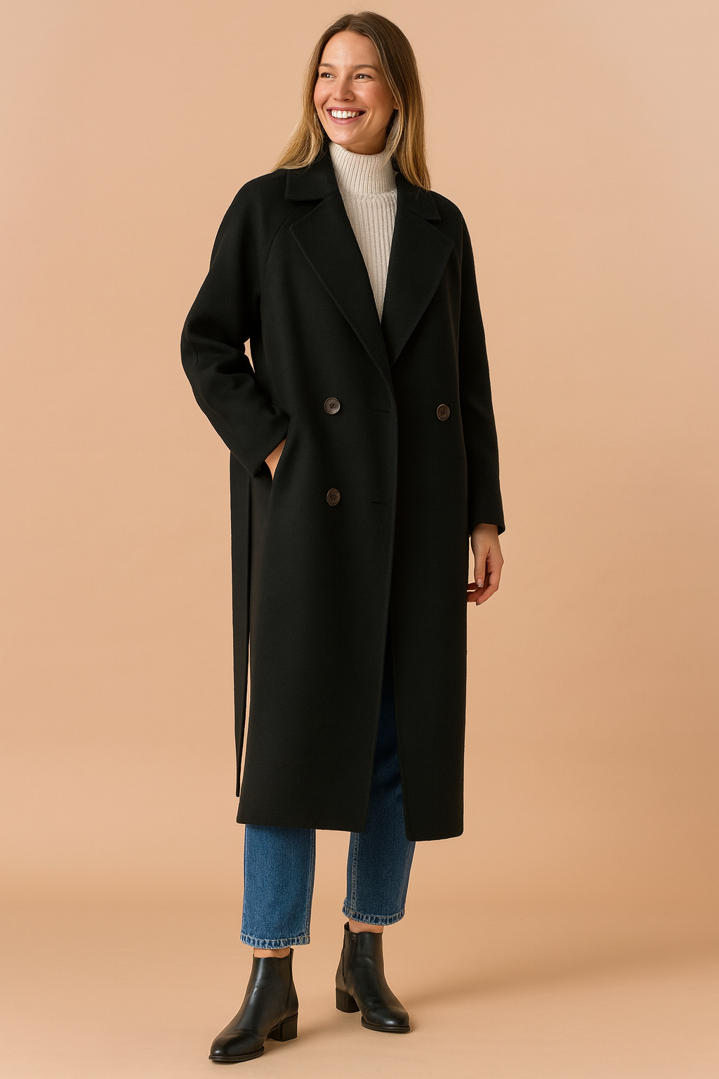 Alicja | Elegant coat with a classic collar 1