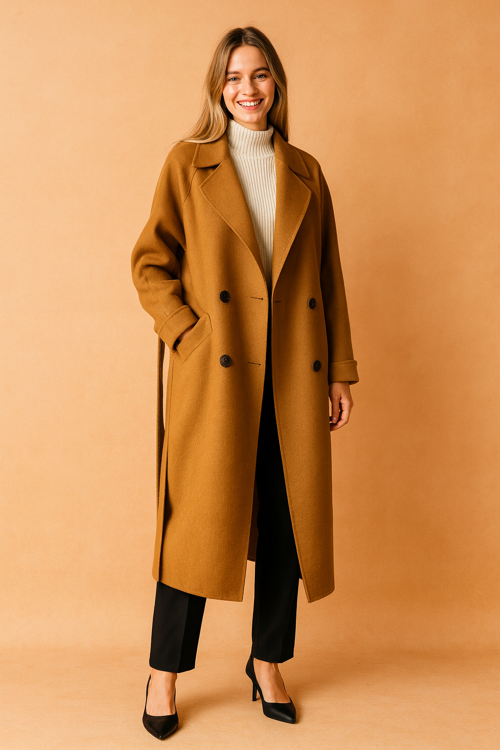Alicja | Elegant coat with a classic collar 2