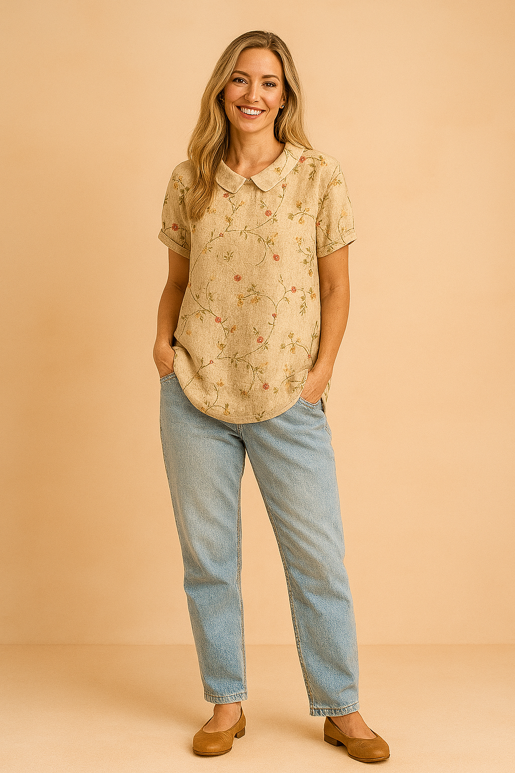 Alina | Summer blouse with a delicate pattern 6
