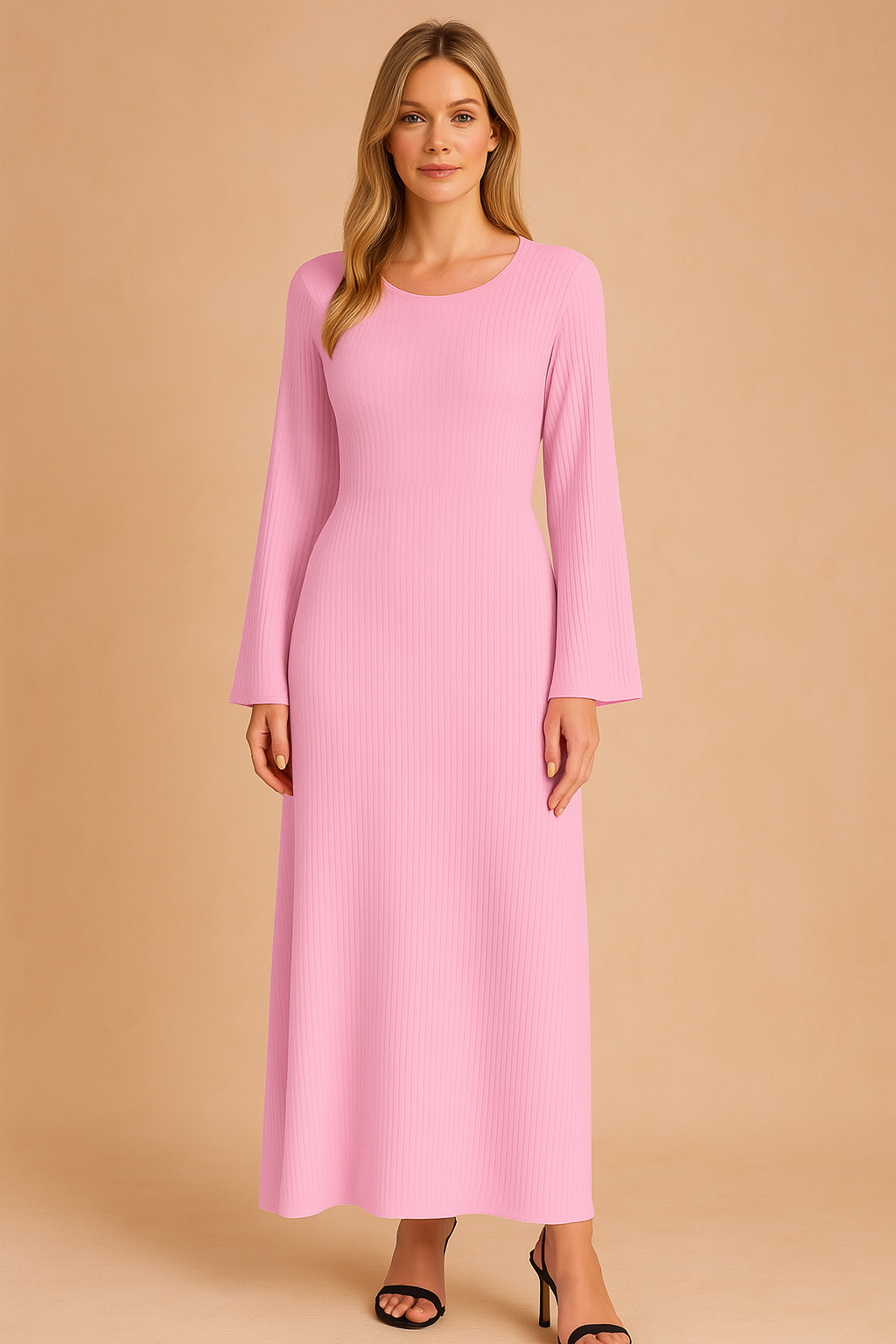 Allyson | Women's Long Puff Sleeve Sweater Dress 5