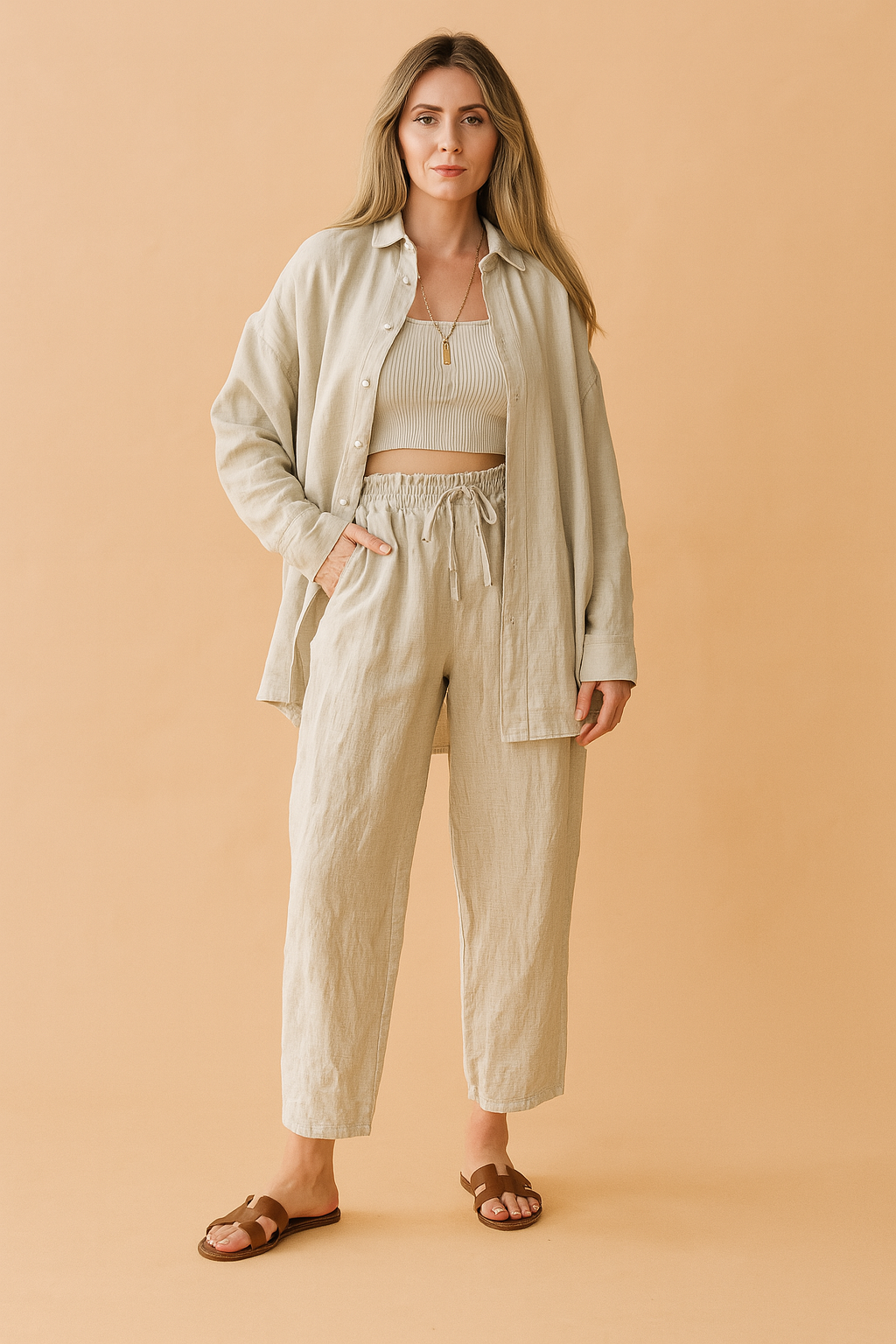 Amy | Comfortable blouse and button-up pants 0