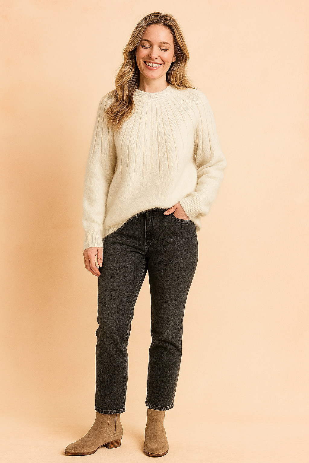 Aneta | Ribbed sweater 0