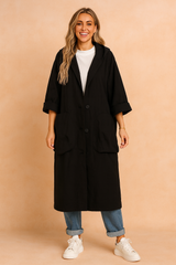 Anna| Oversized coat with hood 0
