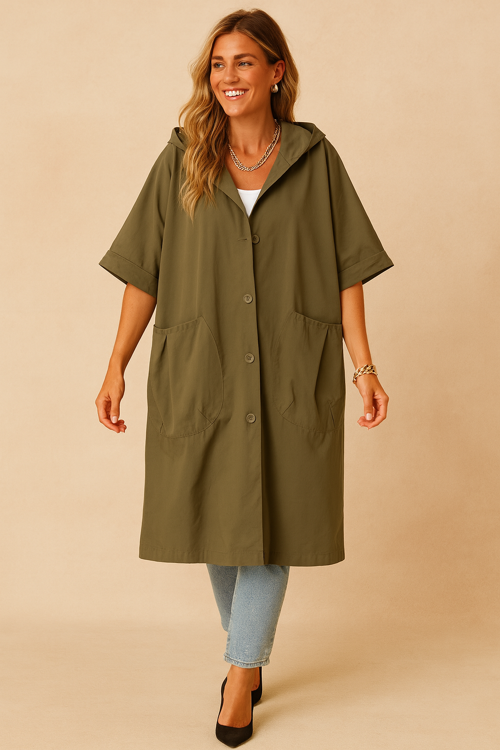 Anna| Oversized coat with hood 3
