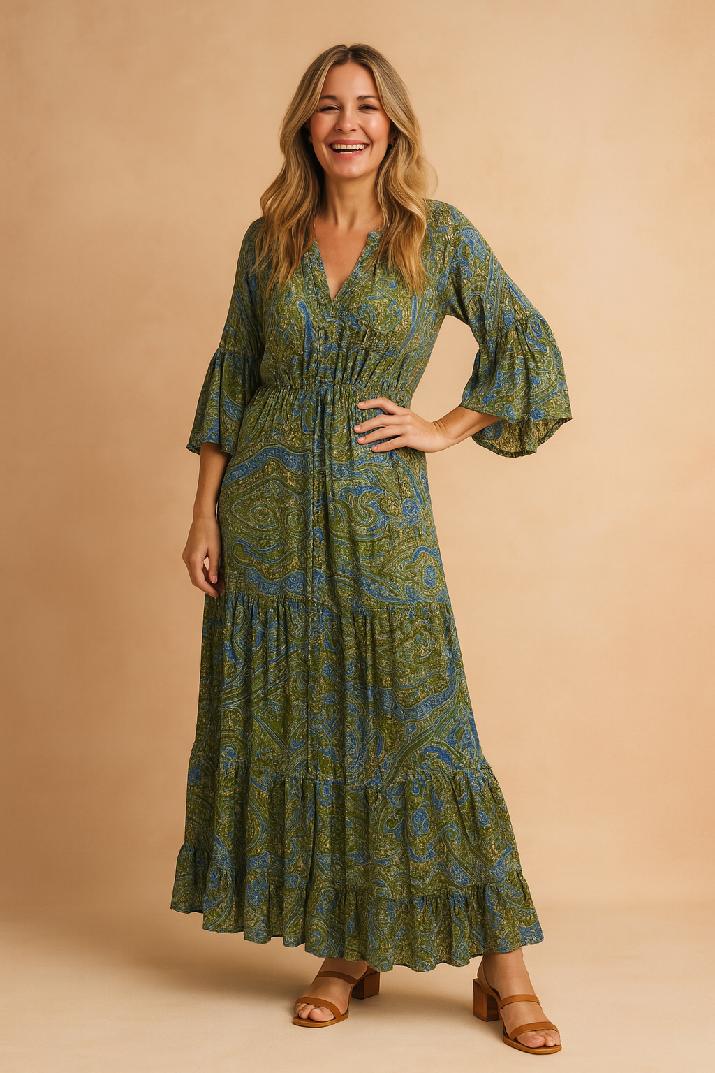 Anna | Flowy Boho Dress with Long Sleeves 4