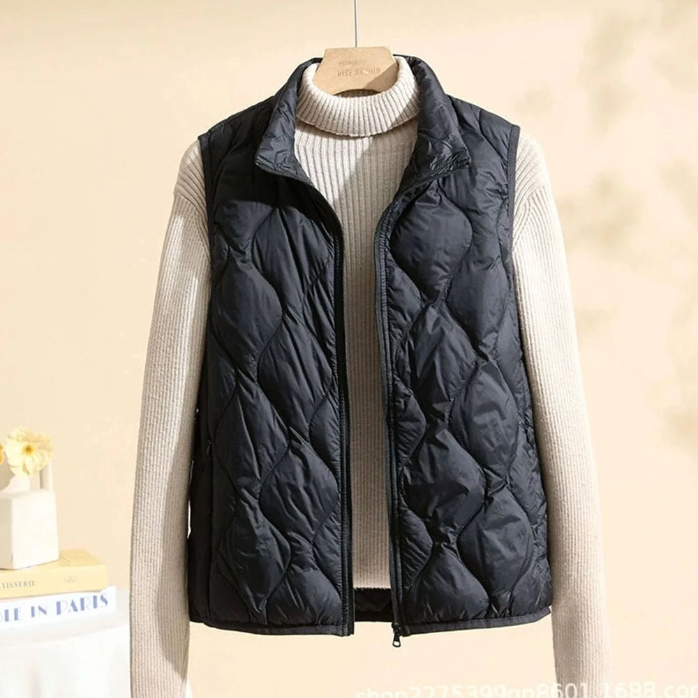 Annika | Bodywarmer Damen Gesteppte Weste mit Stehkragen 1