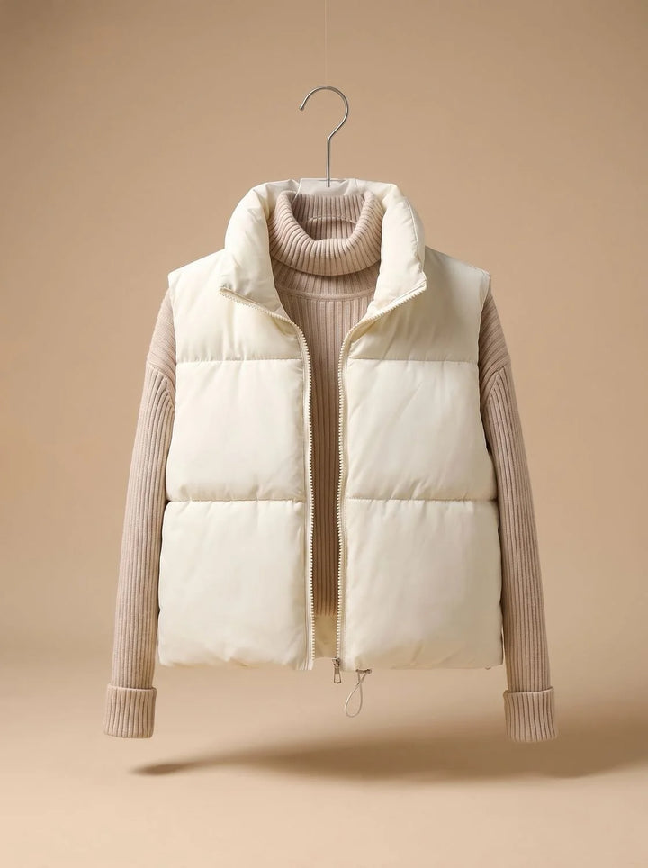 Annika | Damen Ultraleichter Stehkragen Bodywarmer Kurze Steppweste 0