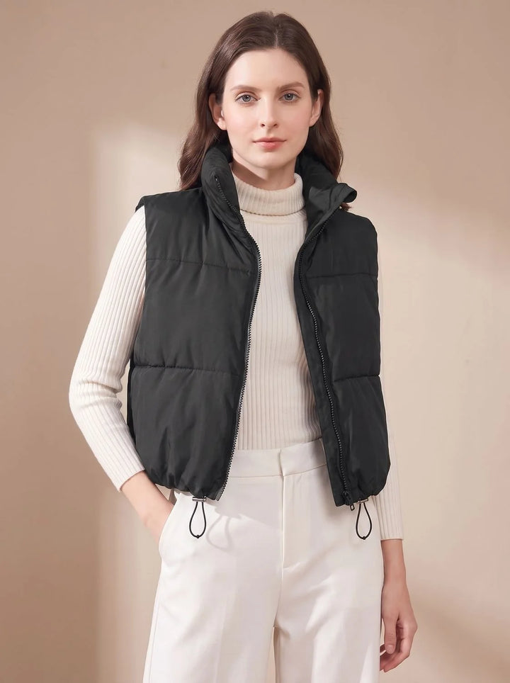 Annika | Damen Ultraleichter Stehkragen Bodywarmer Kurze Steppweste 7
