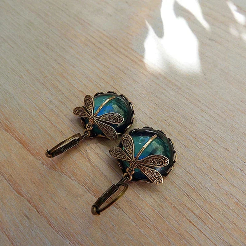 Antique Crystal Dragonfly Earrings – Elegant Jewelry 2