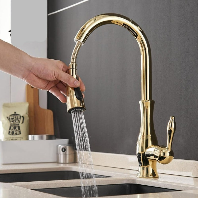Antonite | Elegant Modern Retractable Kitchen Faucet With Sprayer 6